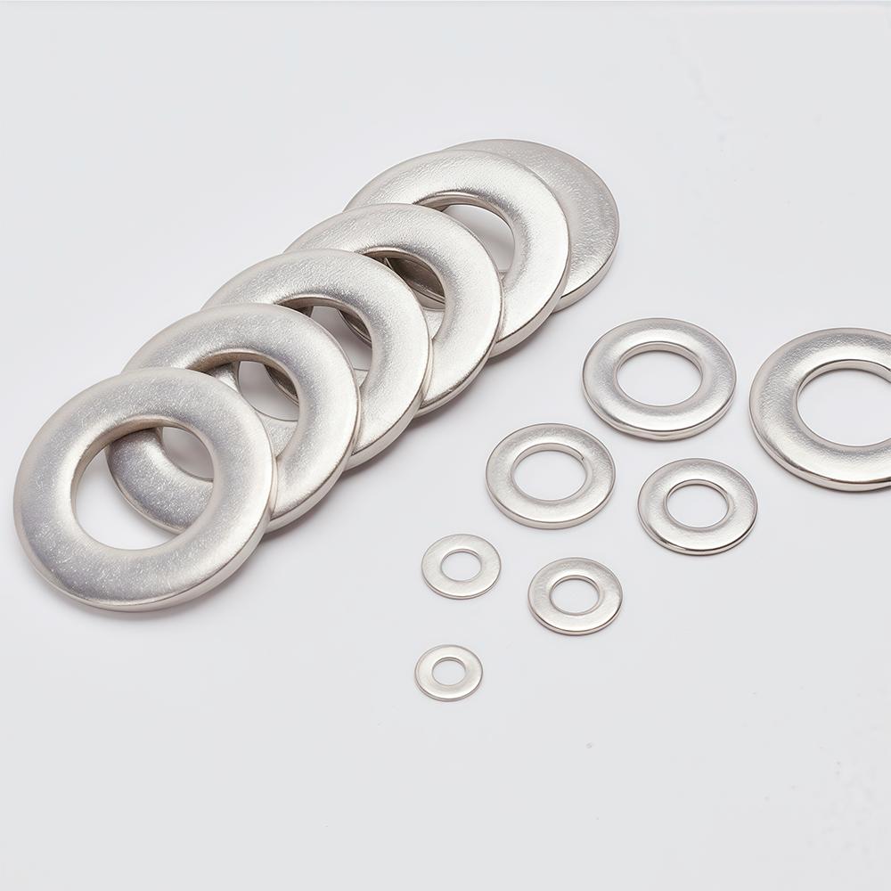 

3-200pcs 304 Stainless Steel Flat Washer M1.6 M1.6 M2 M2.5 M3 M3.5 M4 M5 M6 M8 M10 M12 M14 M16 M18 M20 M22 M24 Plain Gasket M2 (300pcs)