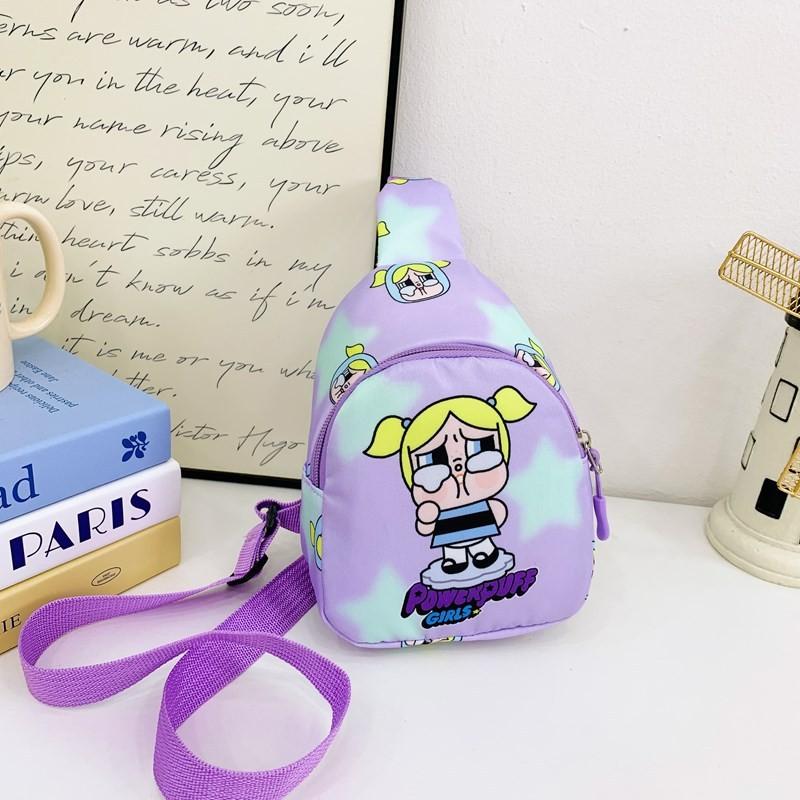 Cartoon Crybaby Kids Chest Bag Polyester Interior For Daily Use In Kindergarten