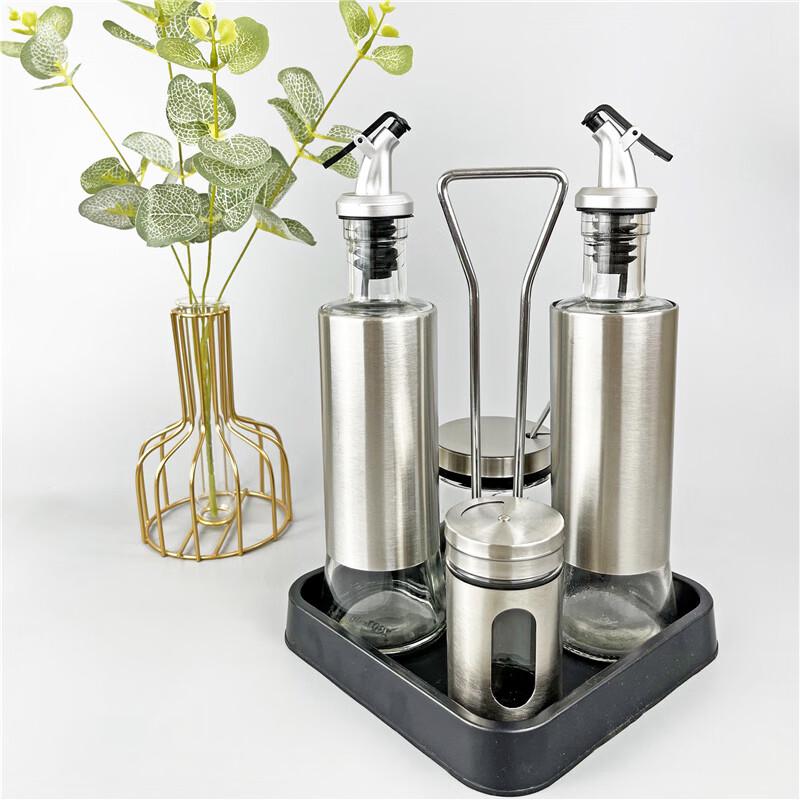 OEING Glass Tabletop Seasoning & Condiment Set