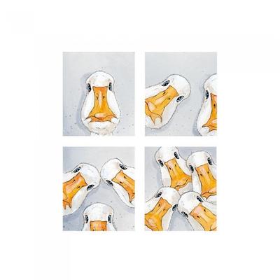 Bev Davies Plakat z gęsiami w fotobudce