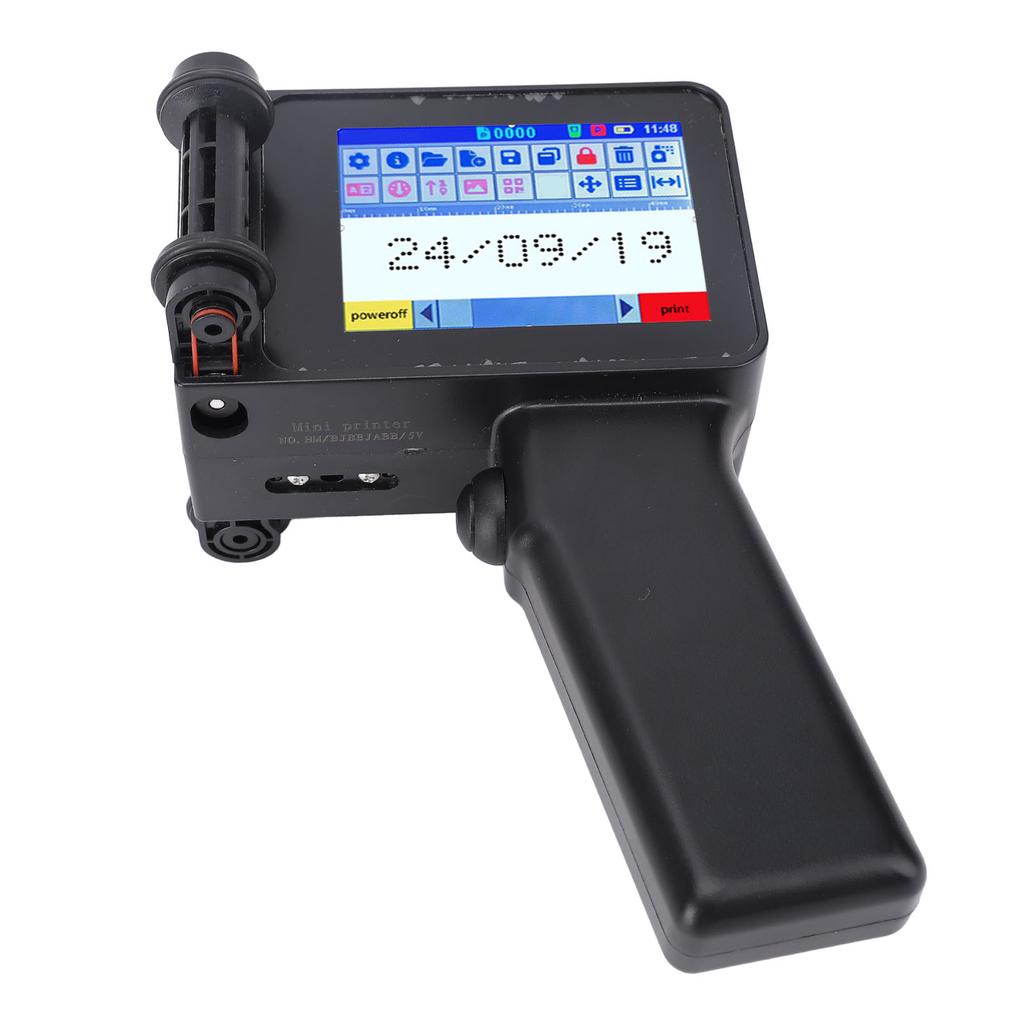 Handheld Inkjet Printer with Ink Cartridge 4.3in LED Touch Screen Portable Printing Machine for Text Barcode Date Label
