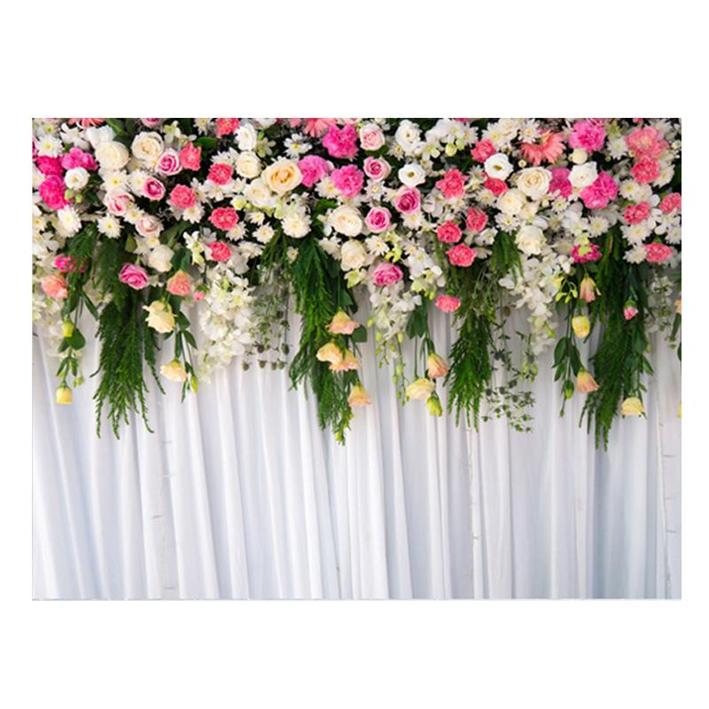 Fundaluri de perete cu flori de trandafir Nuntă Zi de naștere Fundal de petrecere cu temă florală