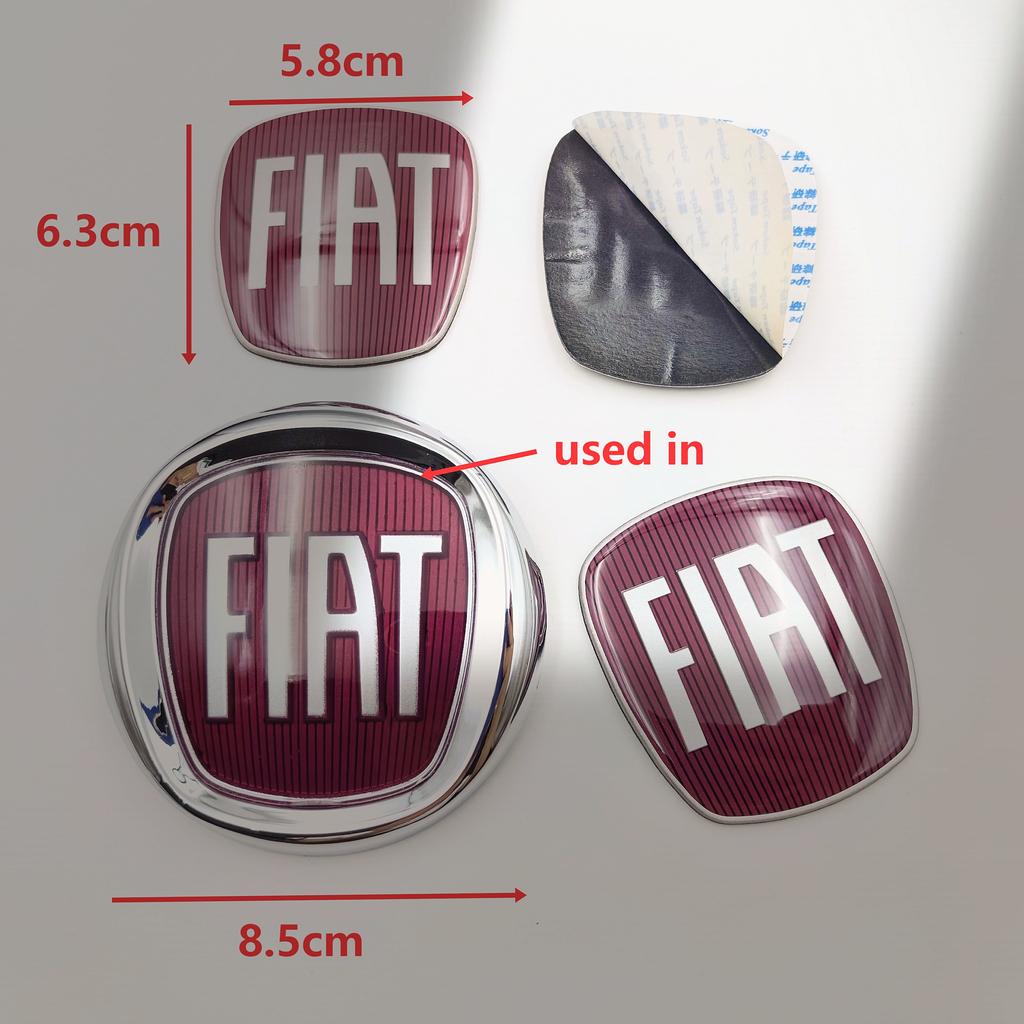 1 STK FIAT Emblem Auto Frontgrill Hinterer Stoßfänger Heckklappe Kofferraum Emblem 63mm 85mm 90mm 95mm 100mm 120mm 9cm 12cm 8.5cm 9.5cm 10cm