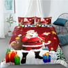 Duvet Cover Set 3D Santa Claus Merry Christmas Single Double Size Holiday Atmosphere Decoration Soft and Comfortable