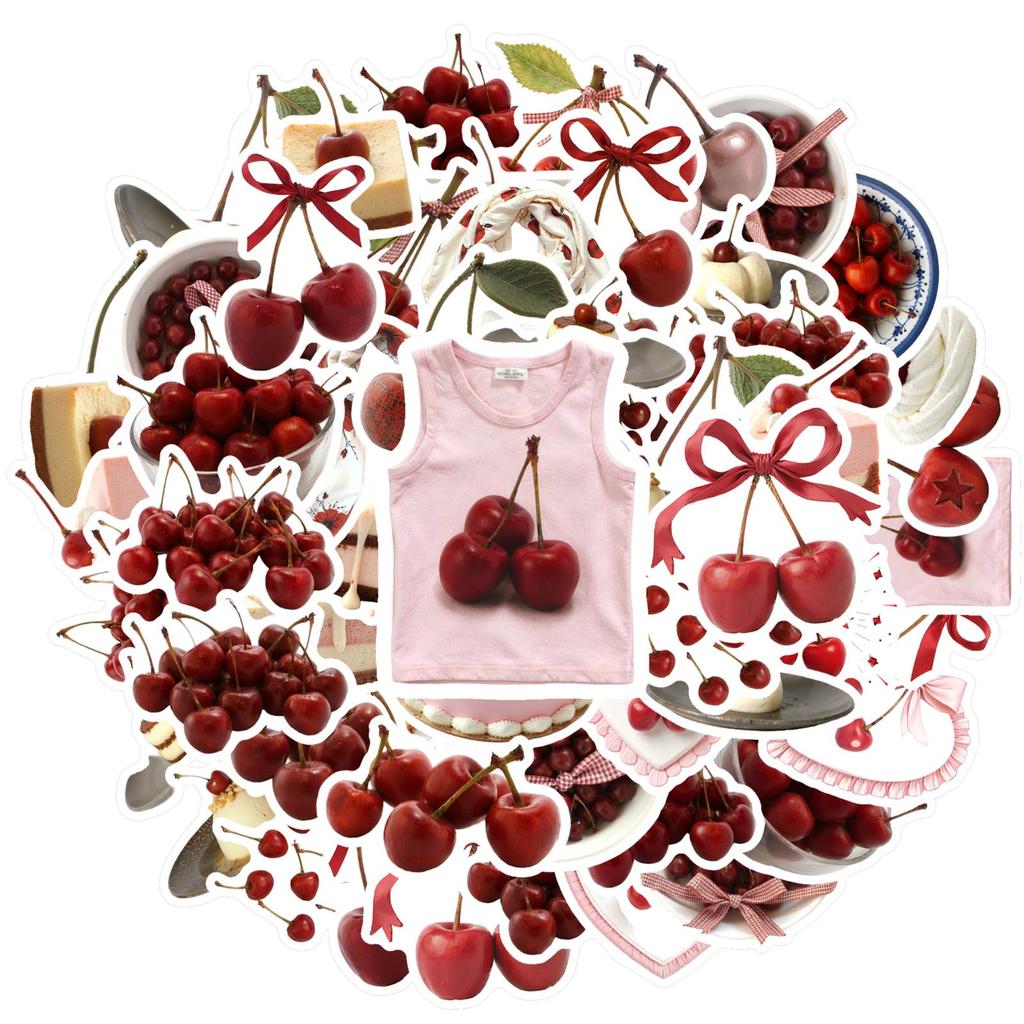 35pcs-50pcs Playful Fruit Stickers Whimsical Dessert Dessert Stickers Fruit Stickers For DIY Phone Laptop Scrapbook Bike Guitar