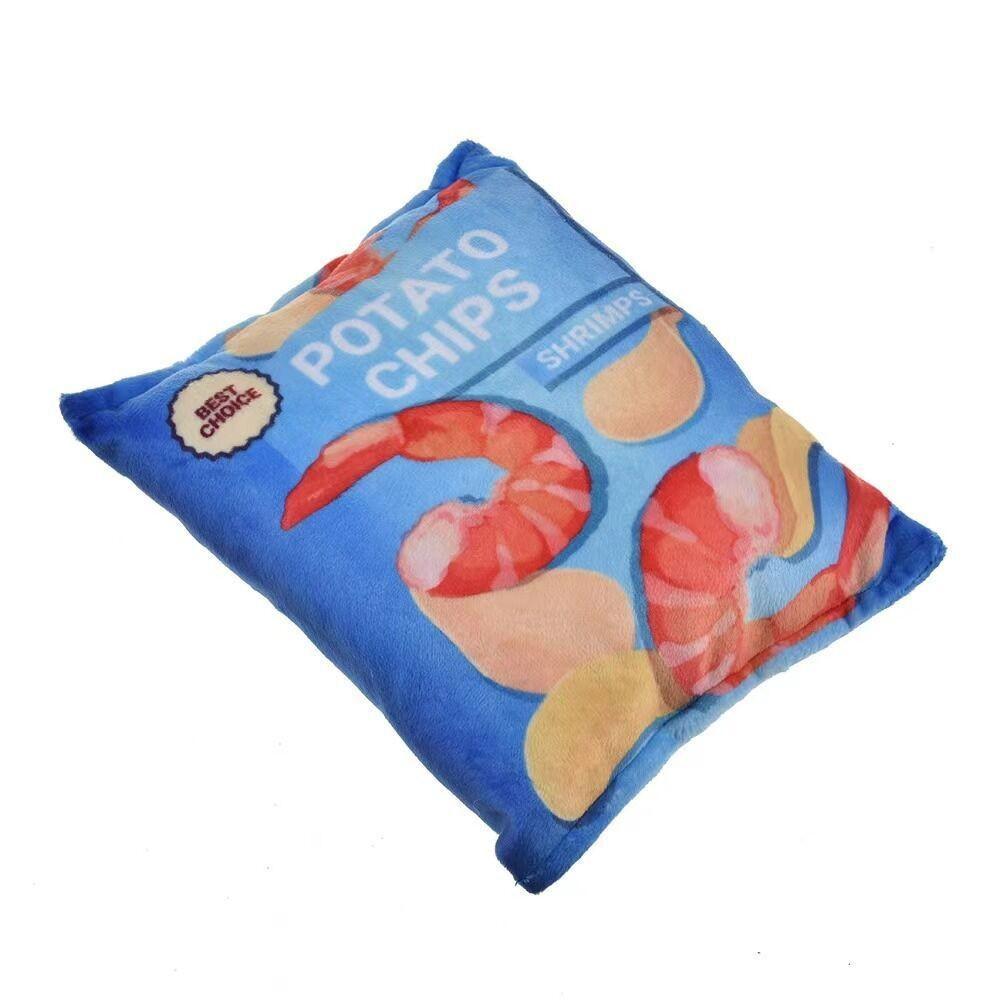 Funny Dog Toys Crisps Plush Filled Pets Squeaky Chew Toy Bite-resistant Sounding Paper Toys For Small Medium Pets Supplies