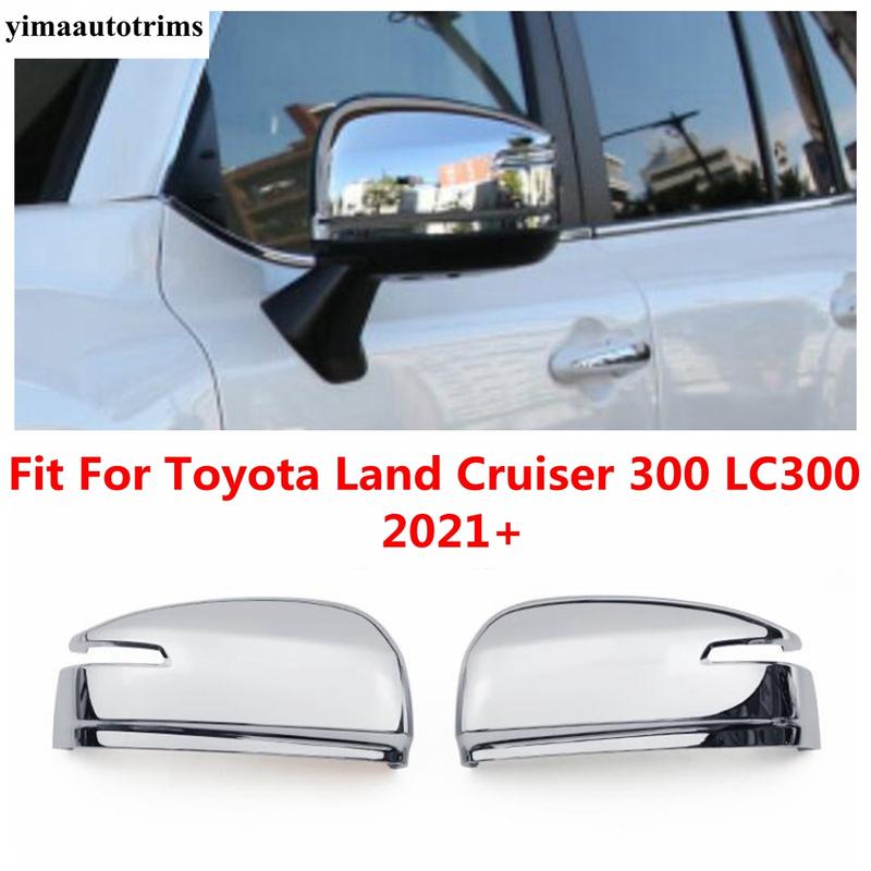 ABS Chrom Seitenspiegelkappe Dekoration Abdeckung Zierleiste Für Toyota Land Cruiser 300 LC300 - 2025 Auto Zubehör Exterieur