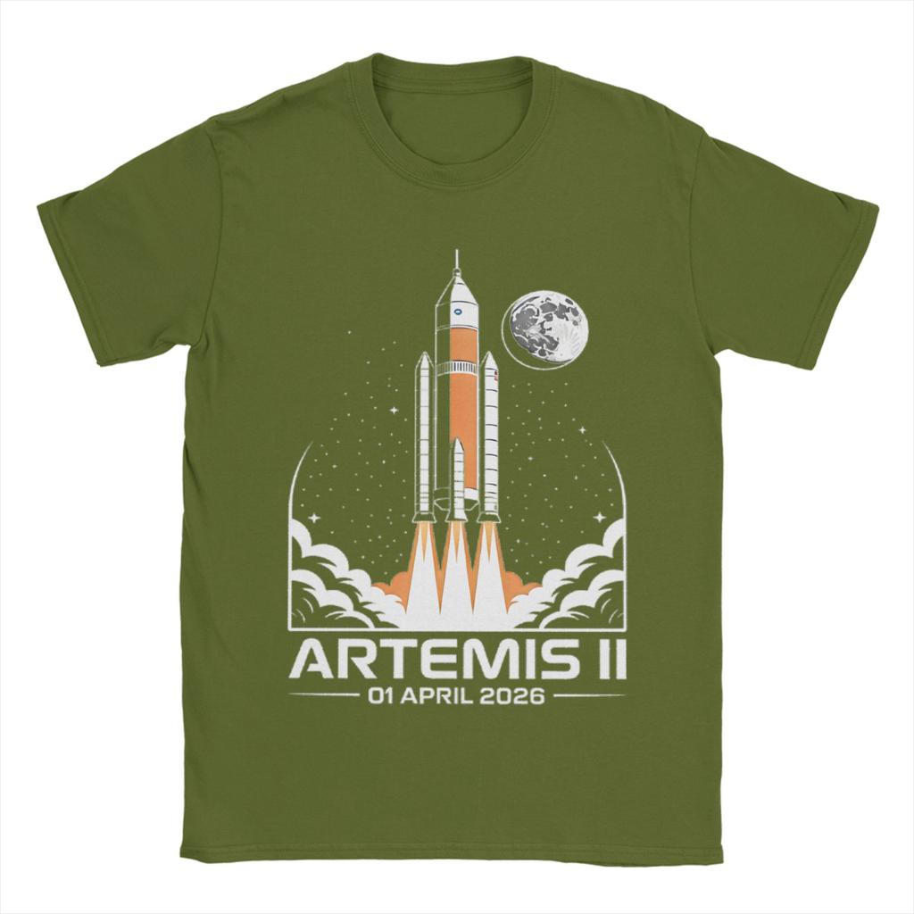 Artemis II Unisexned Moon Mission Space Logo T Shirt Hip Hop T Shirts Cotton Plus Size XL Clothes Short Sleeves Casual Tops