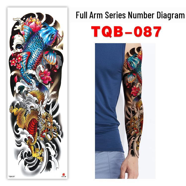 Waterproof Full Arm Customizable Big Flower Tattoo Stickers - TQB081-100
