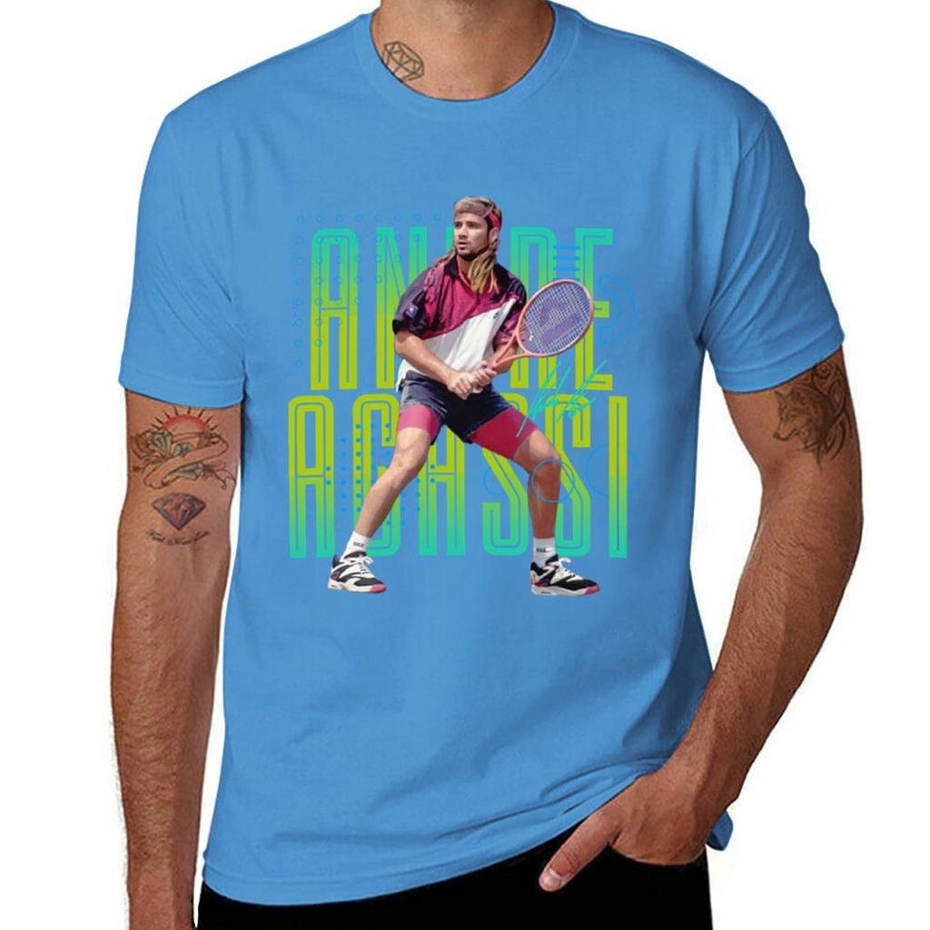Andre Agassi 90's T-Shirt customs design your own anime clothes summer top T-shirt men