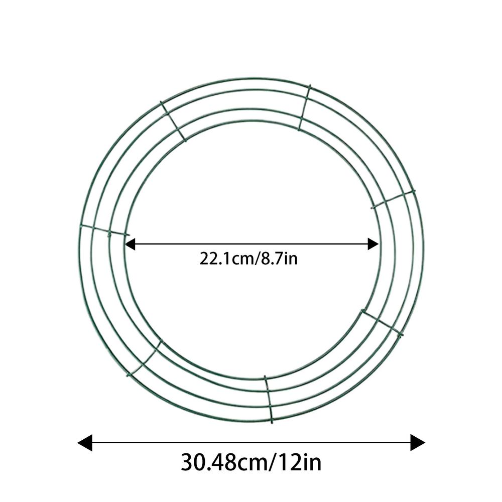 Kreative Eisenkunst Blumenkranzringe Stern Herz Rund Grün Metall Floraler Reifen für Valentinstag Gartendekorationszubehör