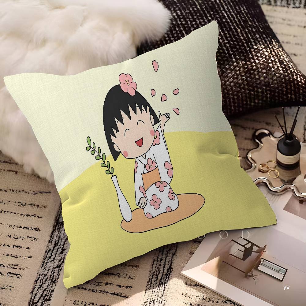 CChibi Maruko Chan Cushion Cover Decorative Pillow Sofa Home Decor case pillow cases