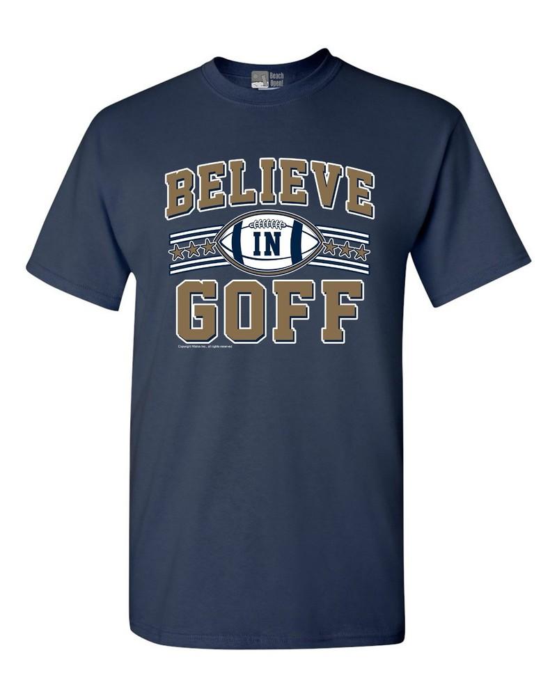 Believe In Goff 16 Los Angeles Football Fan Wear Sports DT Adult T-Shirt Tee Unisex T-Shirt M
