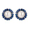 Jewelry Pearl Stud Earrings Sapphire Imitation Natural Australian White Pearl Nanyang Pearl Women'S High Sense