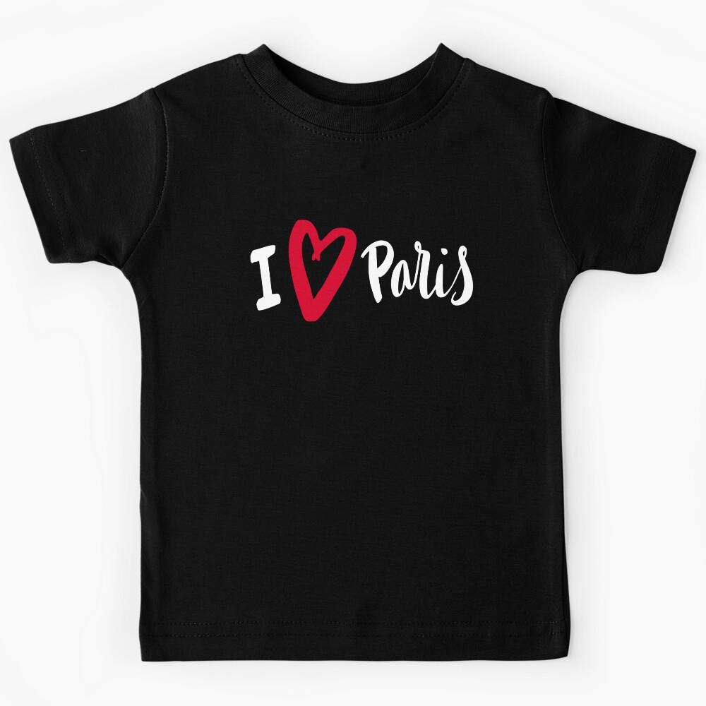 Parisian Romance: I Love Paris Eiffel Tower Love Vibes in the City of Lights Kids T-Shirt 140