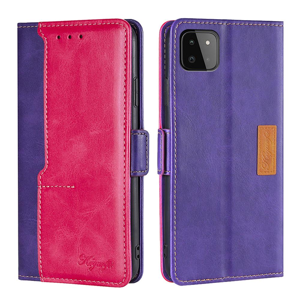 Spleißen Flip Wallet Case für Samsung A32 A22 A10 A11 A52 A72 A82 S20 A12 S21 FE S30 S22 Ultra Note 20 10 PU Leder Abdeckung Karte Slot Telefon Stoßstange