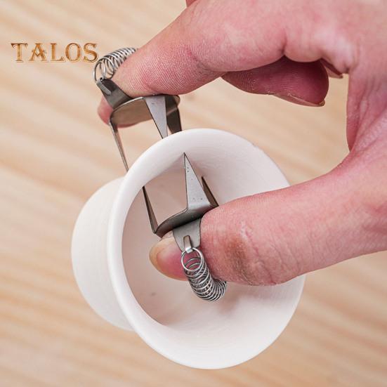 2-teiliger Glasur-Dip-Clip, Edelstahl, ergonomischer Komfort, leicht zu reinigen, multifunktionales Werkzeug zum Auftragen von Glasurfarbe