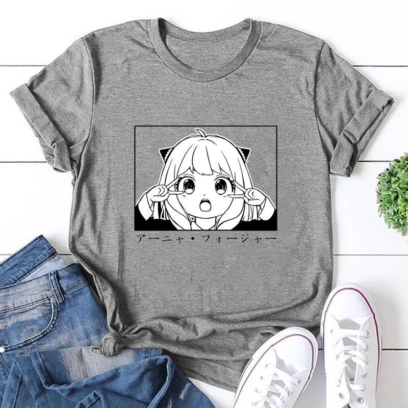 New Anime Anya Forger Printed T Shirt Fashion Women Casual Loose Comfortable T Shirt Top