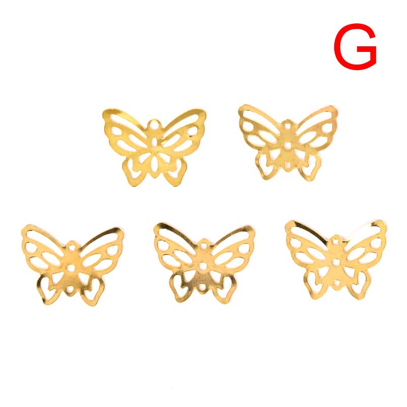 

50 шт./компл. золотые металлические филигранные полые подвески-бабочки ремесло DIY изготовление ювелирных изделий