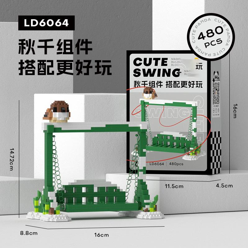 Panda 3d Constructor Micro Brick Small Particle Assembled Diamond Building Block for Children Boys 6 To 10 Year Games Child Gift