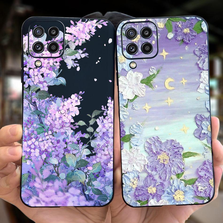 Für Samsung Galaxy M22 F22 Hülle Samsung M22 F22 4G SM-M225F E225F Mode Mond Design Weiches Silikon Schutzhülle Handyhüllen