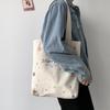 Spring/Summer Canvas Tote Bag: Japanese-Korean Style, Large Capacity, Versatile for Students and Everyday Use