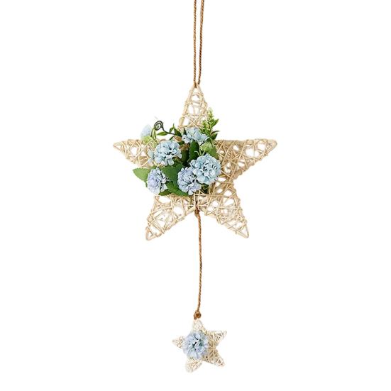 Rattan Hanging Ornaments, Five-pointed Star Shape Hangings, Handcrafted Durable Wear-resistant Home Decoration for Family Friends I