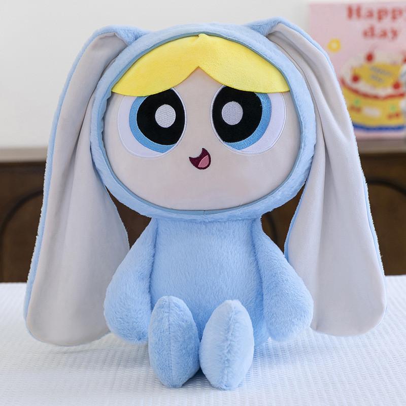 The Powerpuff Girls Season Plush Toy With Bunny Fur And Bunny Ears For Girls Gift