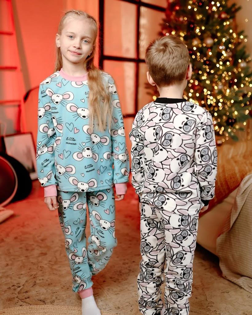 Kids’ Winter Pajamas (Boys) – Colorful Print & Cozy Fleece Fabric, Winter, 6076-028-4 HC