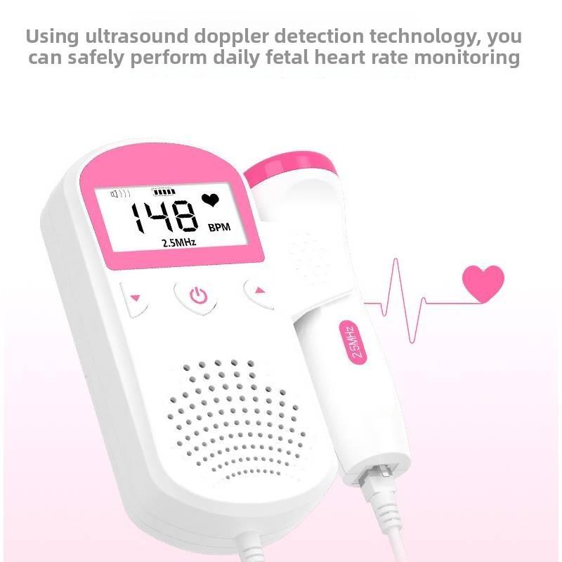 Baby Fetal Doppler Heartbeat Monitor With Sound Enhancement Gel For Expecting Moms