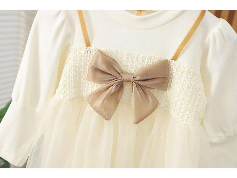 Hui Ai Girls' Korean Style Mesh Dress - 2023 Spring/Autumn Sweet Princess Outfit