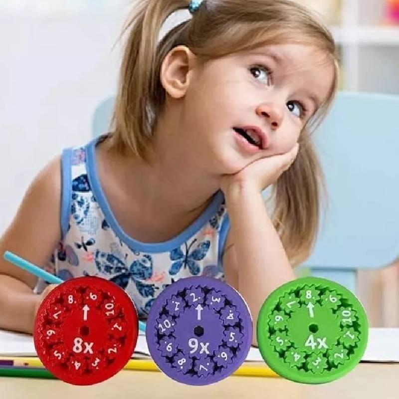 Educational Math Fidget Spinners For Learning Arithmetic With Colorful Plastic Material