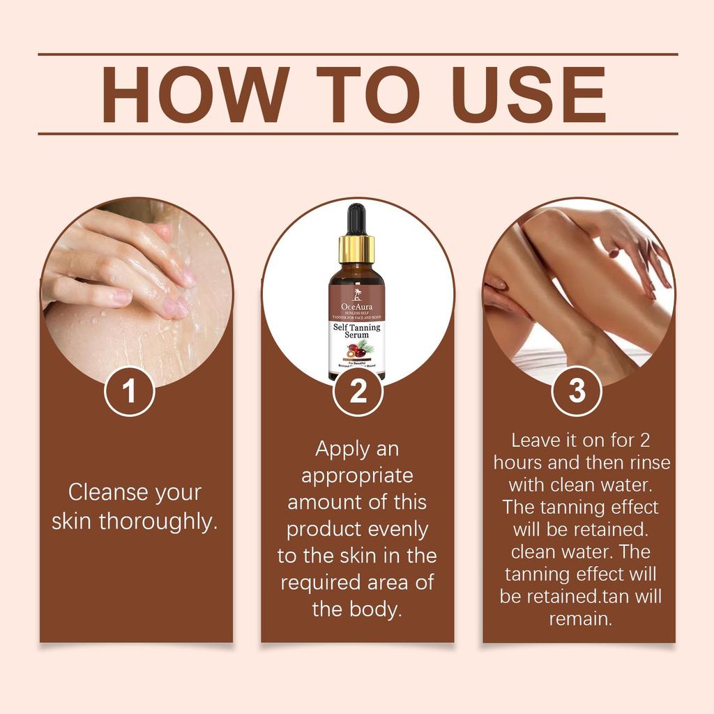 Tanning Booster Serum - Radiant Glow & Deep Hydration - Outdoor Sunless Tanning Essence for Nourished Skin