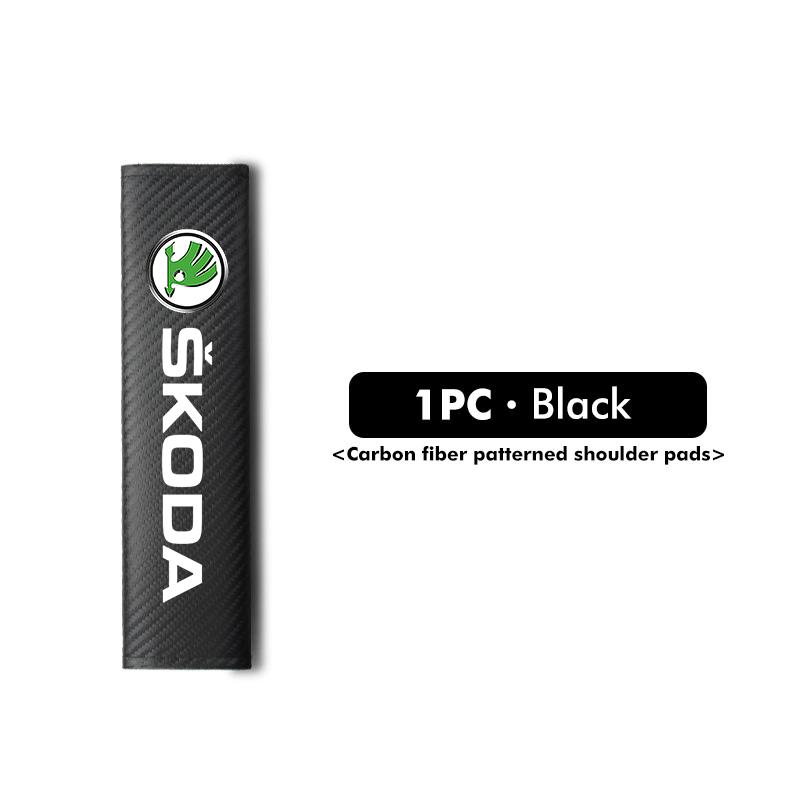 AAFO1 For Skoda 1/2PCS Carbon Fiber Car Seatbelt Shoulder Protector Cover Safety Belt Decoration Octavia A5 A7 RS Fabia Superb Rapid