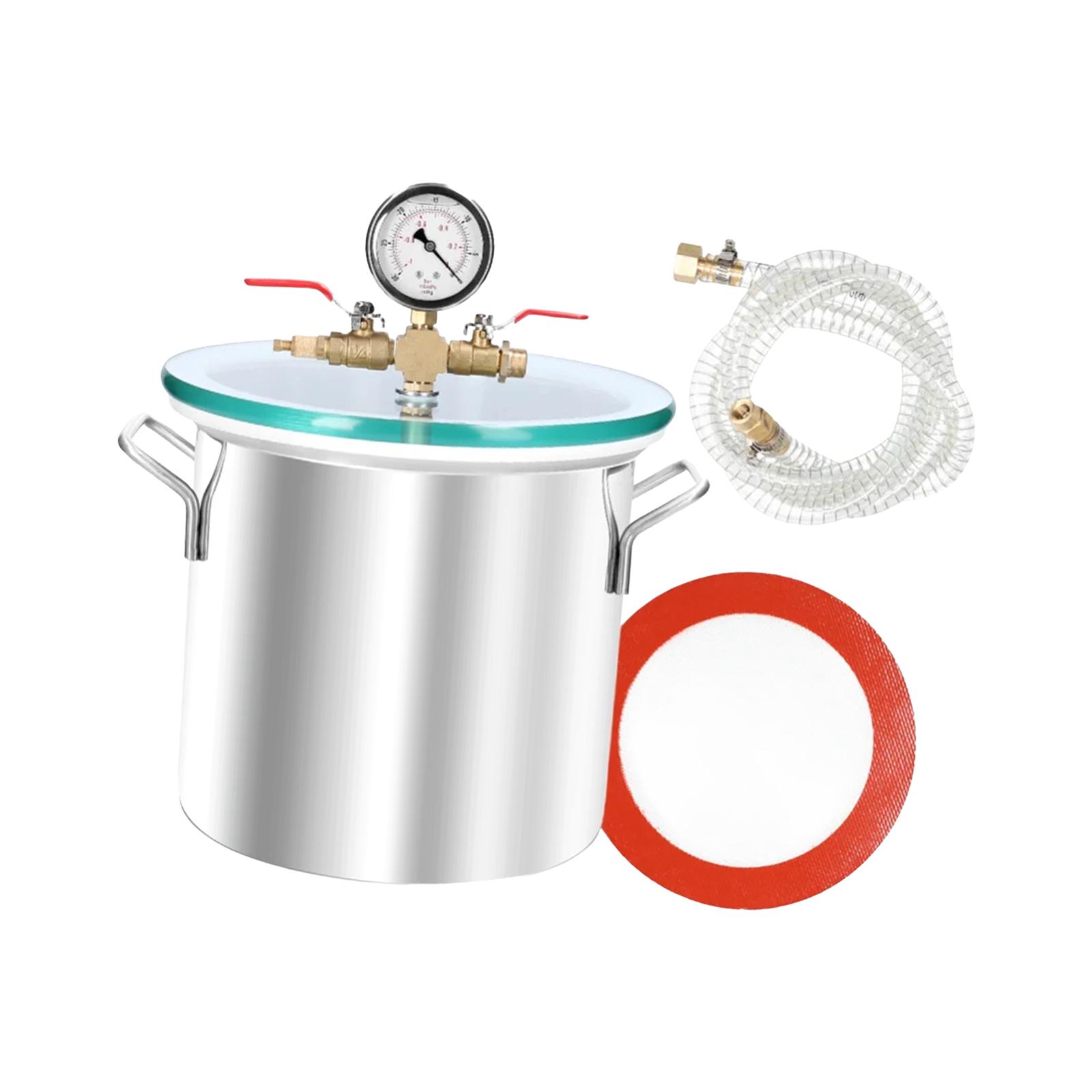 Vacuum Chamber Degassing Resin Silicone Epoxies Gas Extraction Stabilizing Wood Stainless Steel Chamber Vacuum Defoaming Barrel