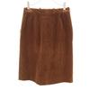 Celine Made In France Midi Length Corduroy Tight Skirt 38 Brown Women Used