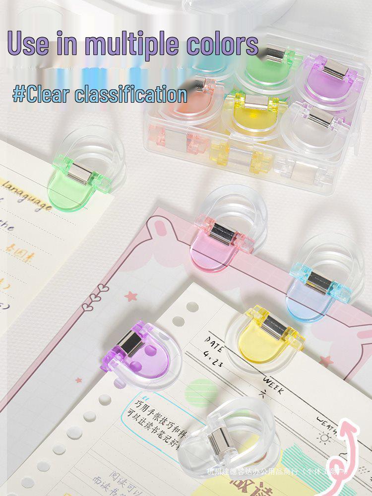 Transparent Colorful Clips for School and Office File Storage – Creative Push Clips for Test Papers and Folders
