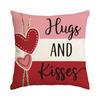 Romantic 45*45cm Valentine's Day Cushion Cover Red Pink Decorative Pillowcase Love Pattern Throw Pillow Cover Headboard Pillow