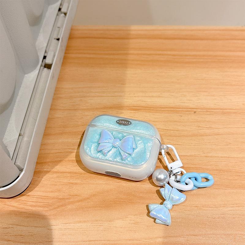 

Airpods 3 /4 Generation Bow Pearl Apple Bluetooth Headset Cover For Airpods Pro Epoxy Protective Case airpods 1/2 generation