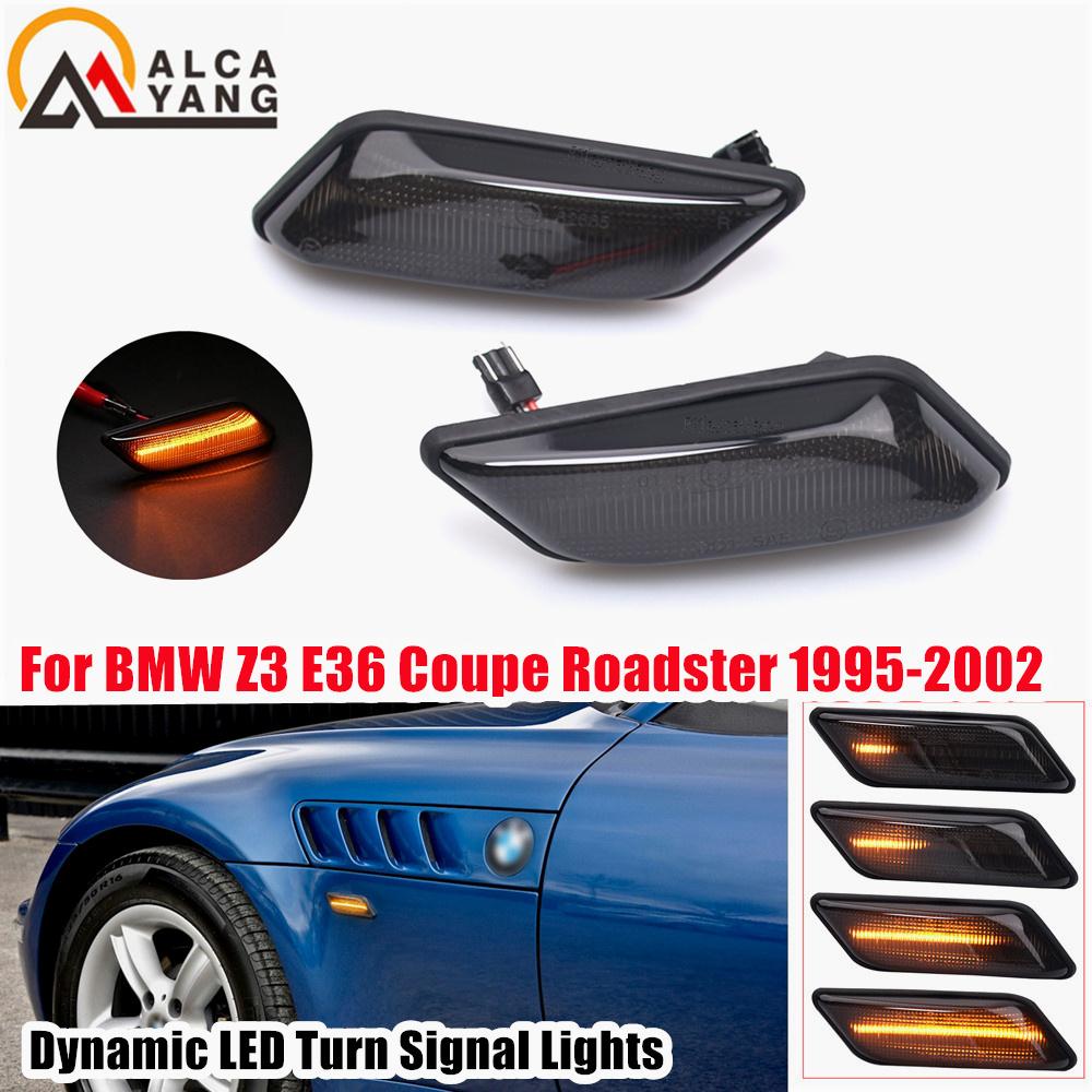 Amber Dynamic Led Side Marker Indicator Lights Turn Signal For BMW Z3 E36 Coupe Roadster 1994 1995 1996 1997 1998 1999-2002