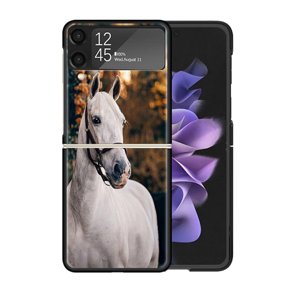 Horse Great Beauty Galloping Cases For Samsung Galaxy Z Flip 4 5 6 7 3 Z Flip7 Flip6 Flip4 Flip5 Flip3 5G Hard Shockproof Fundas