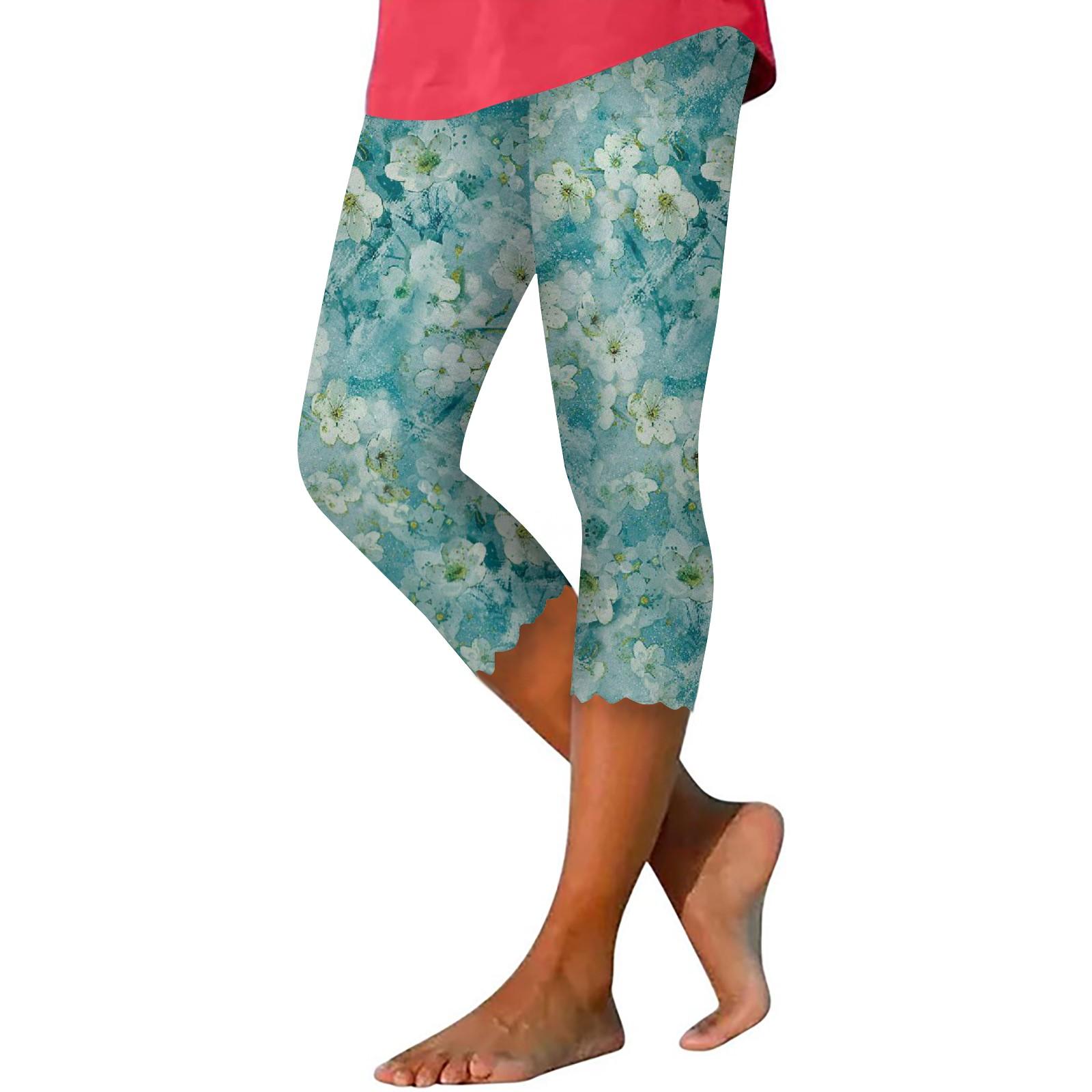 

Летние женские леггинсы, укороченные брюки, однотонные узкие брюки с высокой талией для бега, йоги, тренажерного зала, тренировочные брюки для женщин XXXXL