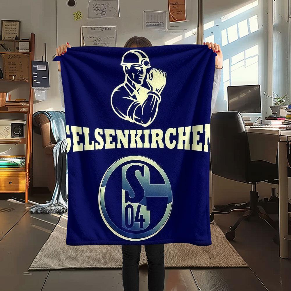 Schalke Logo Blanket, High Quality Comfortable for All Seasons, Home Decor, Warmth and Comfort