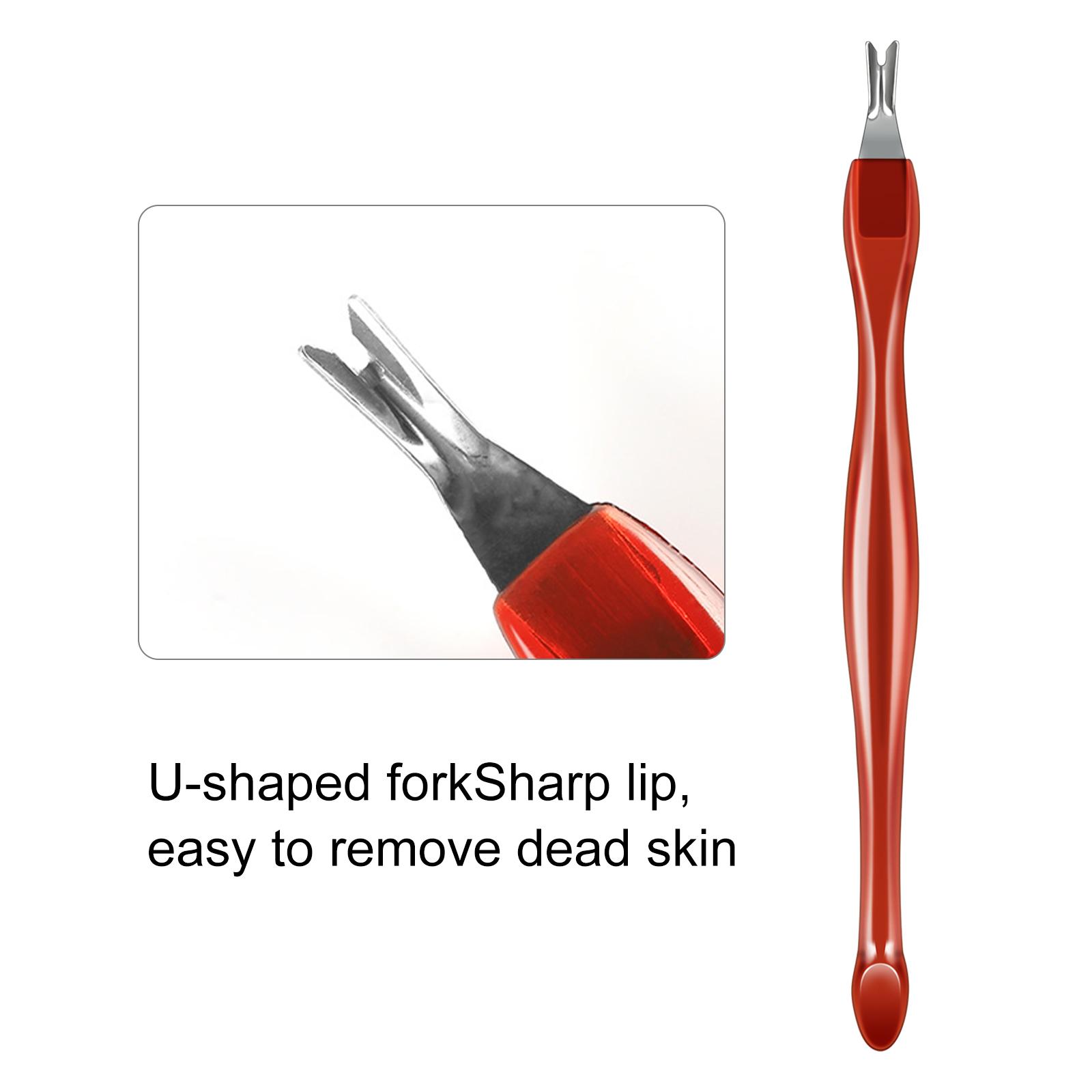 

Инструменты для дизайна ногтей Вилка для кутикулы Толкатель кутикулы для инструмента для удаления омертвевшей кожи