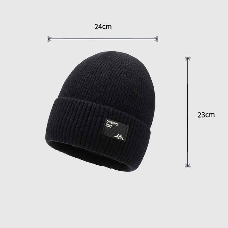 Herren Herbst Winter Ski Wollmütze Samt Warme Baumwollmütze Outdoor Sport Strickmütze