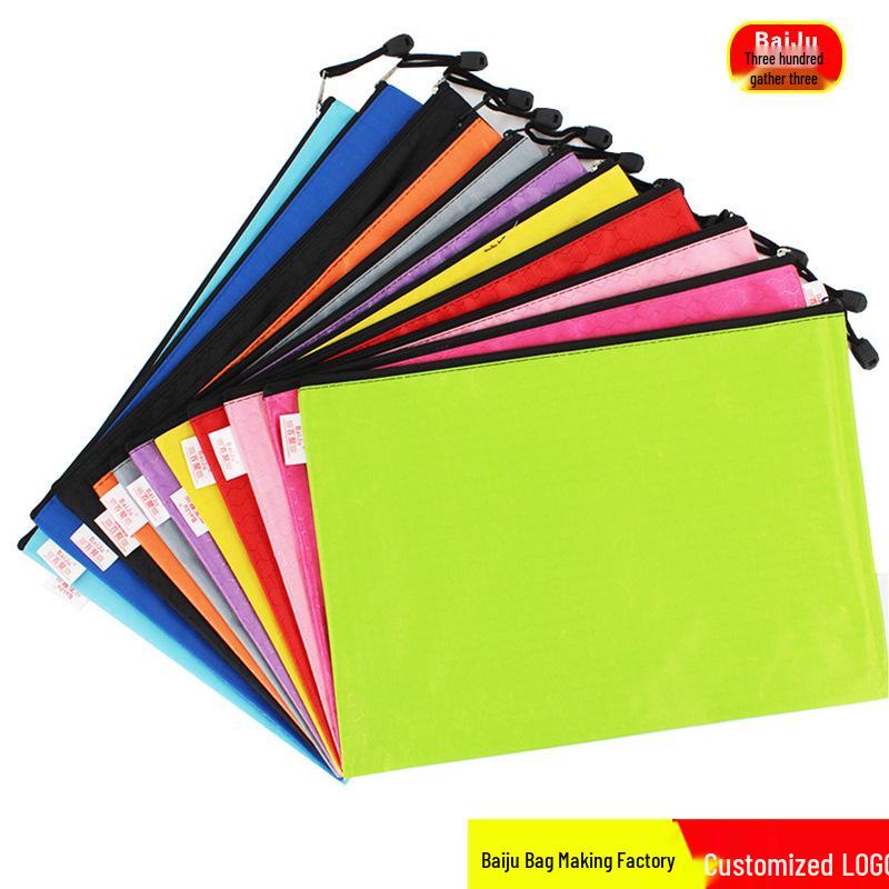 

Водонепроницаемая сумка для документов формата А4 из ткани Оксфорд на молнии с логотипом A4 зелёный