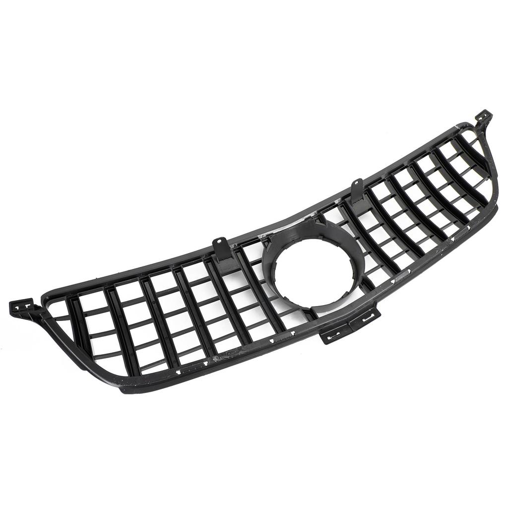 Chrome Black Front Grille Grill Fit Benz W166 2012-2015 ML350 400 550 GTR Style