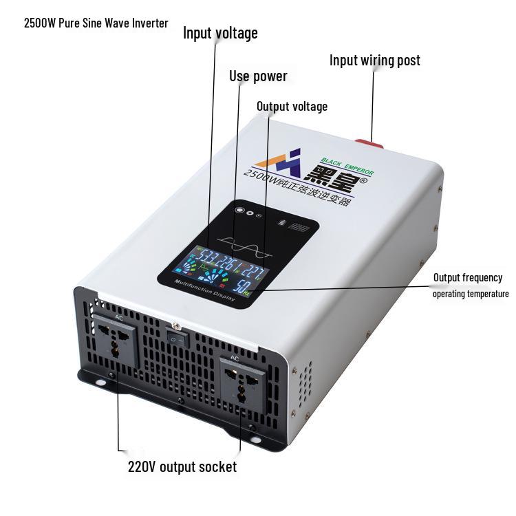 5000W High-Power Sine Wave Inverter: 12V-96V to 220V Customizable