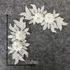 2Pcs Colorful Embroidery Patch 3D Bead Flower Wedding Dress Patch Fashion Lace Fabric Applique