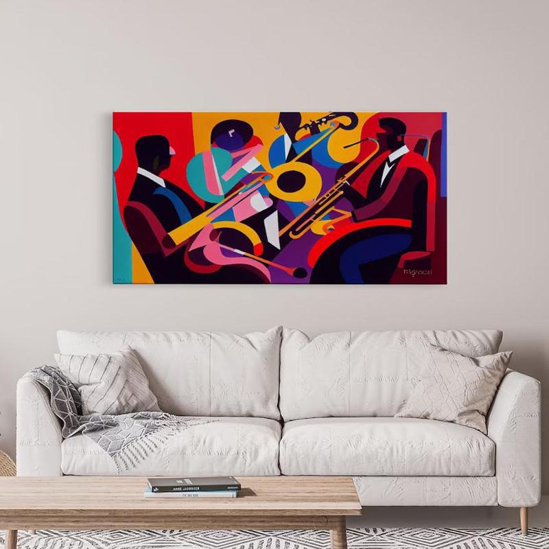 Music Wall Art Canvas Painting Jazz Abstract Posters and Prints Modern Wall Decor Artwork for Living Room Home Decor Pictures